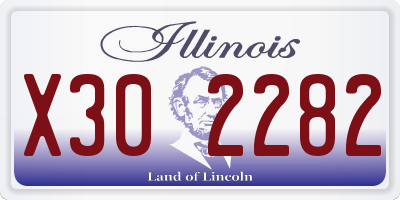 IL license plate X302282