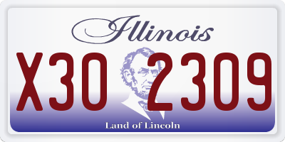 IL license plate X302309