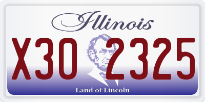 IL license plate X302325