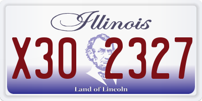 IL license plate X302327