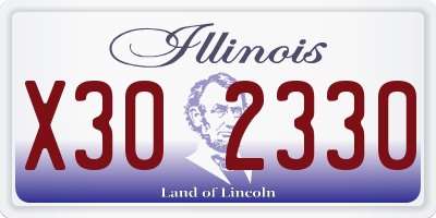 IL license plate X302330