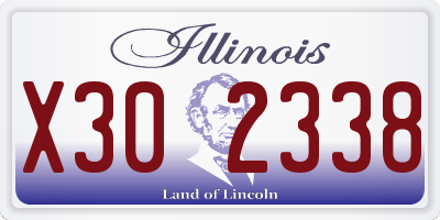 IL license plate X302338