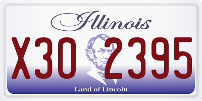 IL license plate X302395