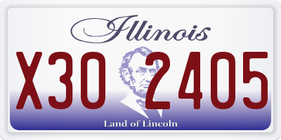 IL license plate X302405