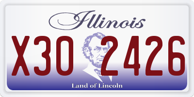 IL license plate X302426