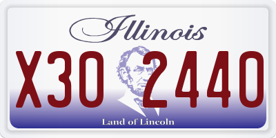 IL license plate X302440