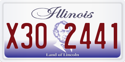 IL license plate X302441