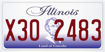 IL license plate X302483
