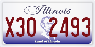 IL license plate X302493