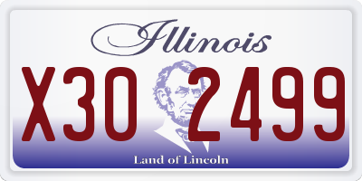 IL license plate X302499