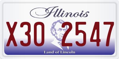 IL license plate X302547