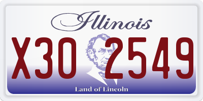 IL license plate X302549