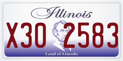 IL license plate X302583