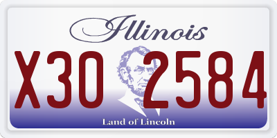 IL license plate X302584