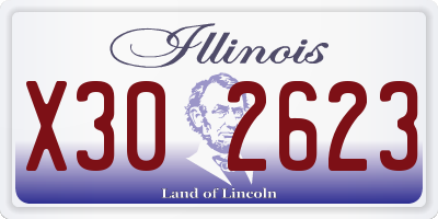 IL license plate X302623