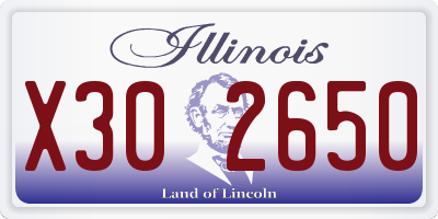 IL license plate X302650