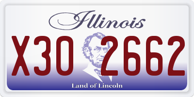 IL license plate X302662