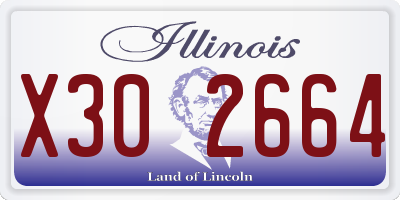 IL license plate X302664