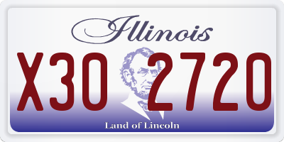 IL license plate X302720
