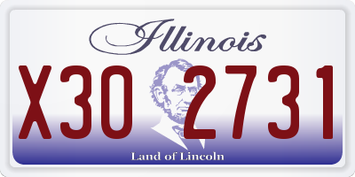 IL license plate X302731