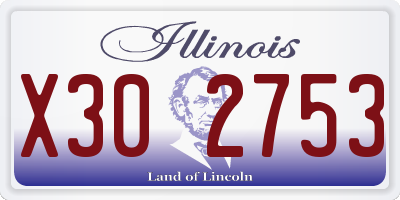 IL license plate X302753