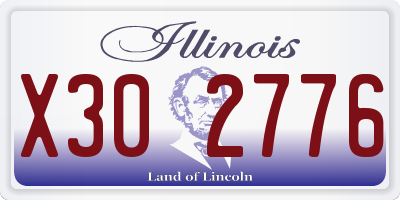 IL license plate X302776