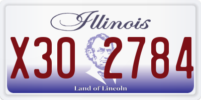 IL license plate X302784