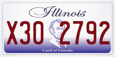IL license plate X302792