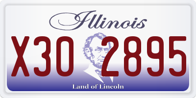 IL license plate X302895