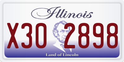 IL license plate X302898