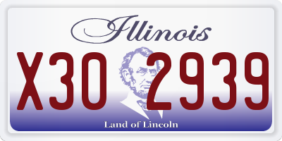 IL license plate X302939