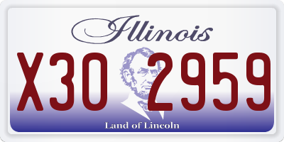 IL license plate X302959