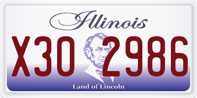 IL license plate X302986