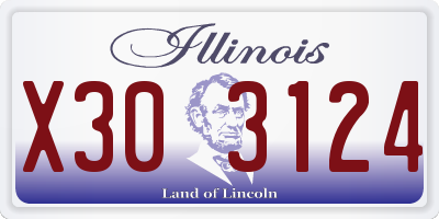 IL license plate X303124