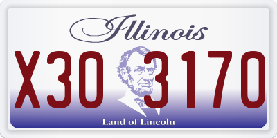 IL license plate X303170