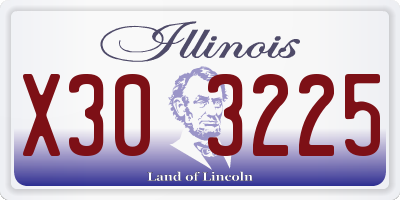 IL license plate X303225