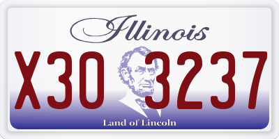 IL license plate X303237