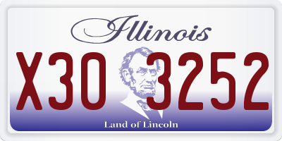 IL license plate X303252