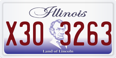 IL license plate X303263