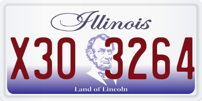 IL license plate X303264