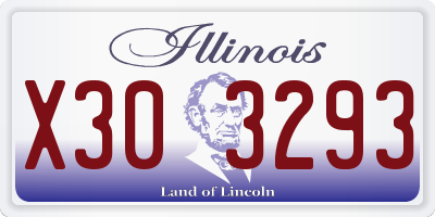 IL license plate X303293