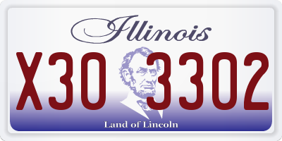IL license plate X303302