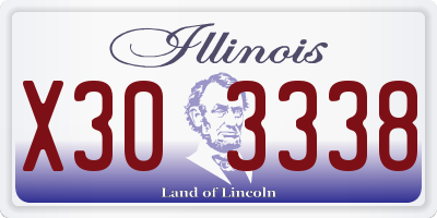 IL license plate X303338