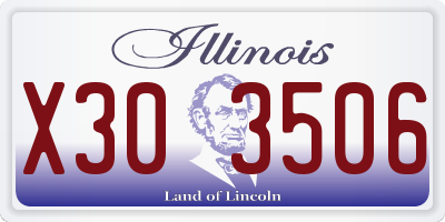 IL license plate X303506