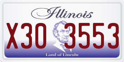 IL license plate X303553