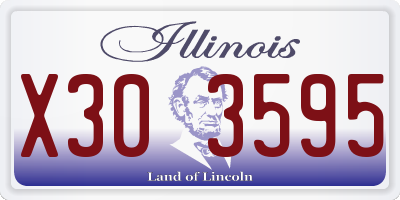 IL license plate X303595
