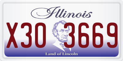 IL license plate X303669