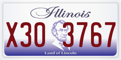 IL license plate X303767
