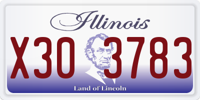 IL license plate X303783