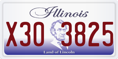 IL license plate X303825